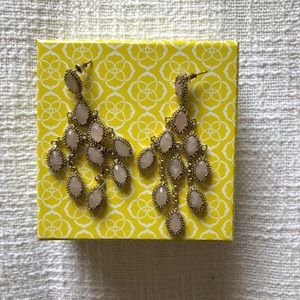 Kendra Scott Rose Quartz Chandelier Earrings